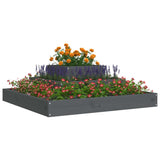 Vidaxl plantenbak 80x80x27 cm massief grenenhout grijs