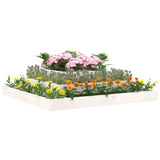 Vidaxl plantenbak 110x110x27 cm massief grenenhout wit