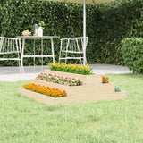 Vidaxl plantenbak 80x80x27 cm massief grenenhout