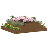 Vidaxl plantenbak 110x110x27 cm massief grenenhout honingbruin