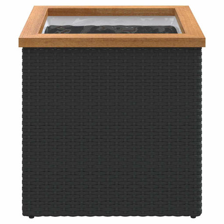 Vidaxl plantenbak 40x40x40 cm poly rattan zwart