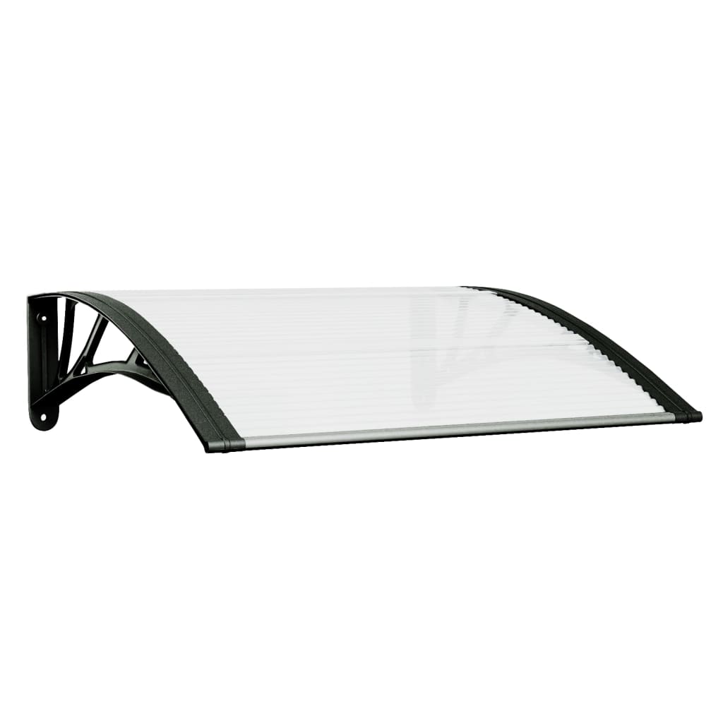 Vidaxl deurluifel 80x75 cm polycarbonaat zwart en transparant