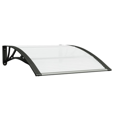 VidaXL Deurluifel 100x75 cm polycarbonaat zwart en transparant