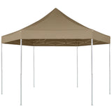 Vidaxl partytent inklapbaar zeshoekig 3,6x3,1 m taupe 220 g m²