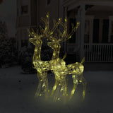VidaXL Kerstversieringen rendier 2 st 120 cm acryl warmwit