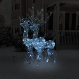 VidaXL Kerstversieringen rendier 2 st 120 cm acryl koudwit