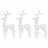 Vidaxl kerstversiering rendier 3 st 60x16x100 cm acryl