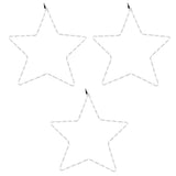Vidaxl kerstfiguren sterren met 48 led's 3 st 56 cm warmwit