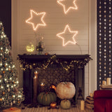 Vidaxl kerstfiguren sterren met 48 led's 3 st 56 cm warmwit