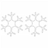 Vidaxl kerstfiguur sneeuwvlok met led's 2 st 38x37 cm warmwit