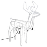 VidaXL Kerstfiguur rendier met bewegende kop 2 st warmwit