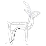 VidaXL Kerstfiguur rendier 3 st 76x42x87 cm koudwit
