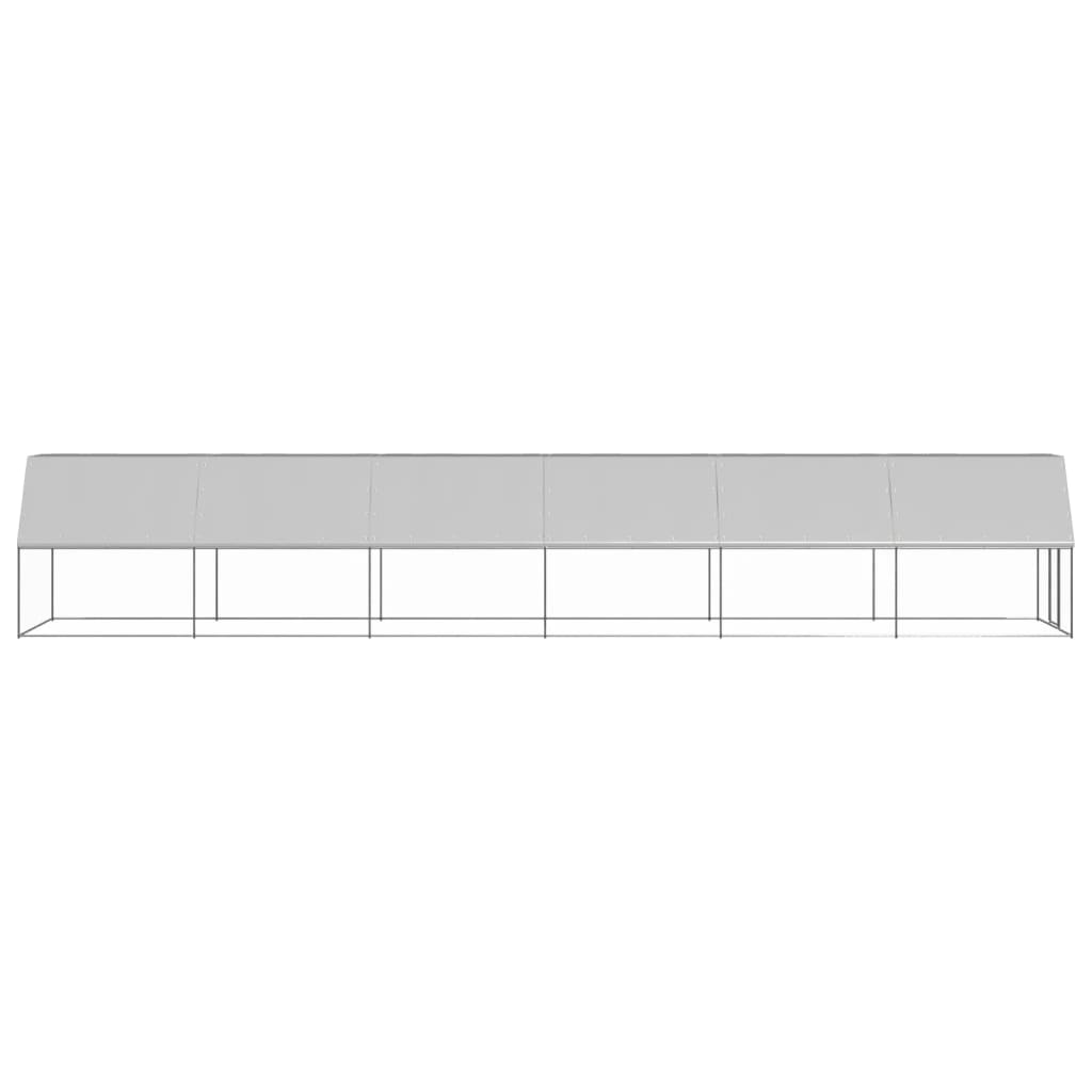 VidaXL Buitenhok voor kippen 2x12x2 m gegalvaniseerd staal