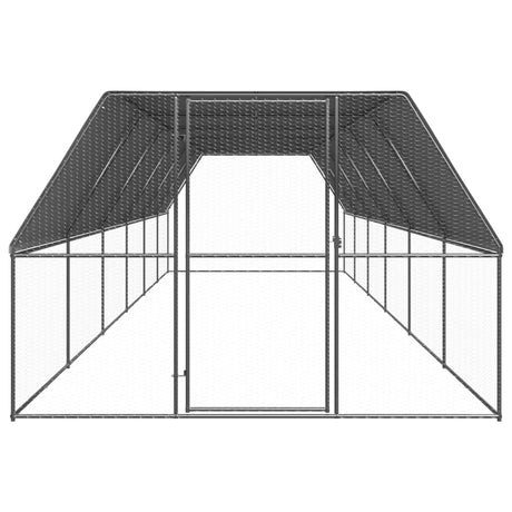 VidaXL Buitenhok voor kippen 3x12x2 m gegalvaniseerd staal