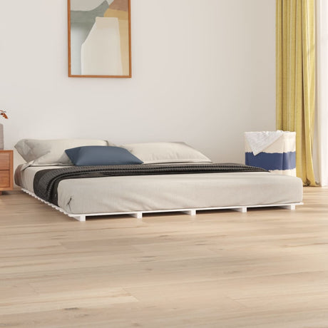 Vidaxl bedframe massief grenenhout wit 180x200 cm