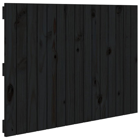 Vidaxl wandhoofdbord 95,5x3x60 cm massief grenenhout zwart
