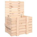 Vidaxl opbergbox 58x40,5x42 cm massief grenenhout
