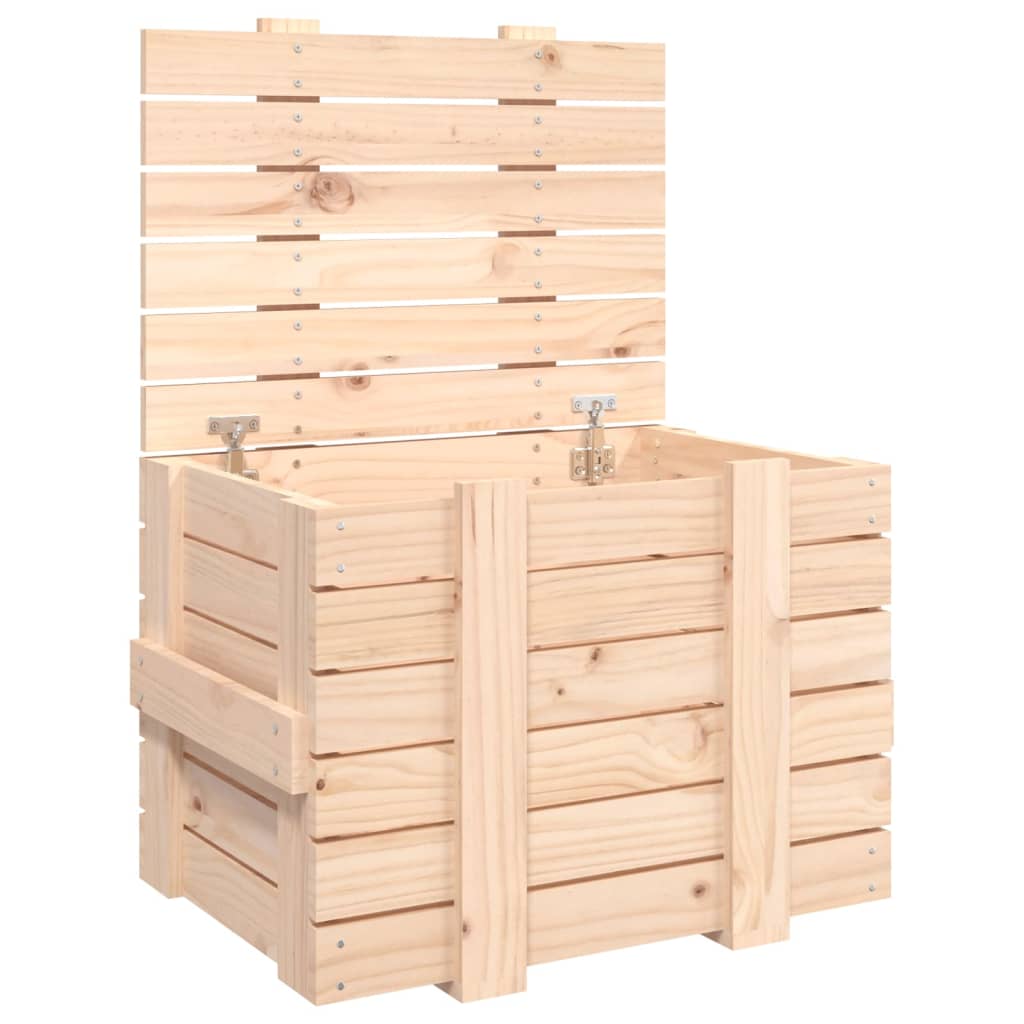 Vidaxl opbergbox 58x40,5x42 cm massief grenenhout