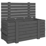 Vidaxl opbergbox 91x40,5x42 cm massief grenenhout grijs