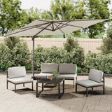 Vidaxl zweefparasol met aluminium paal 300x300 cm zandwit