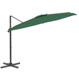 Vidaxl zweefparasol met aluminium paal 400x300 cm groen