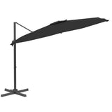 VidaXL Zweefparasol met aluminium paal 300x300 cm zwart