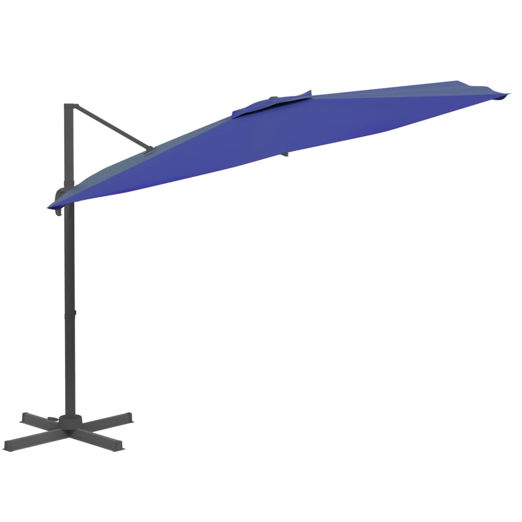 VidaXL Zweefparasol met aluminium paal 400x300 cm azuurblauw