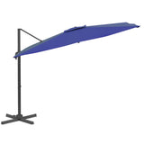 VidaXL Zweefparasol met aluminium paal 400x300 cm azuurblauw