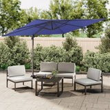 Vidaxl zweefparasol met aluminium paal 400x300 cm azuurblauw