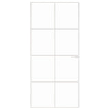 VidaXL Binnendeur 93x201,5 cm gehard glas en aluminium smal wit