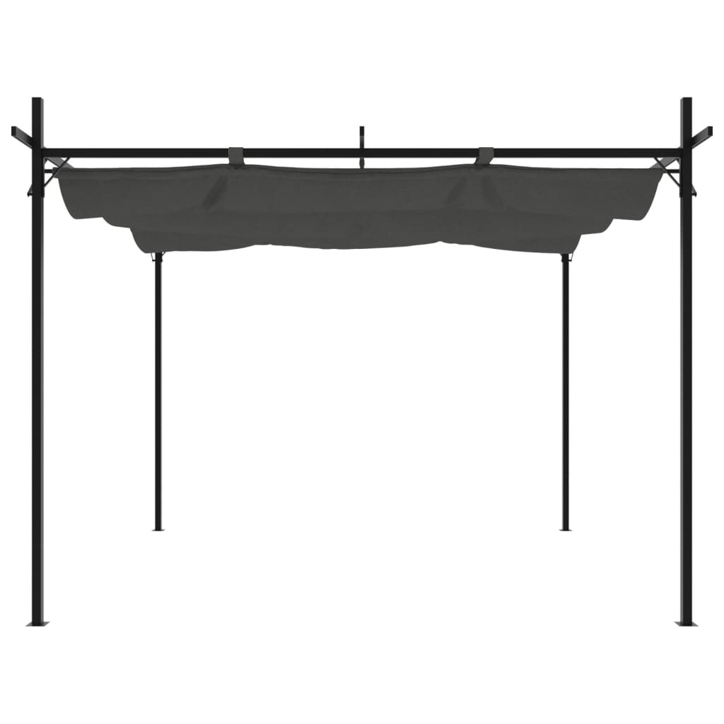 Vidaxl pergola met uitschuifbaar dak 295x292x230 antracietkleurig