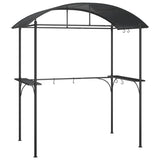 Vidaxl barbecuepaviljoen met zijplanken 220x115x230 cm staal antraciet