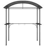 Vidaxl barbecuepaviljoen met zijplanken 220x115x230 cm staal antraciet