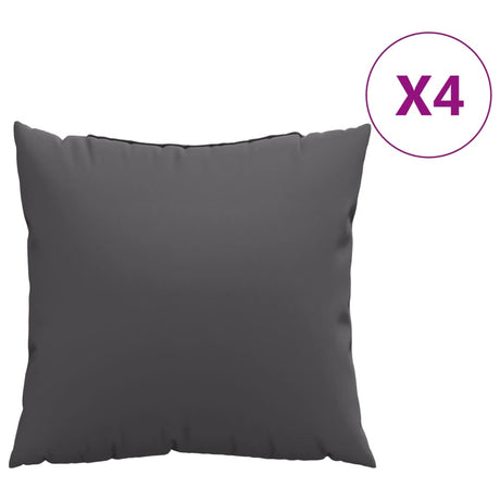 VidaXL Bankkussens 4 st 40x40 cm stof antracietkleurig