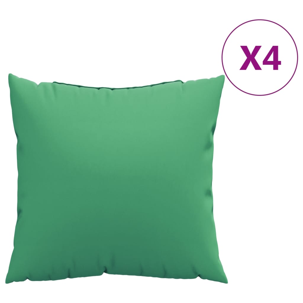 VidaXL Bankkussens 4 st 40x40 cm stof groen