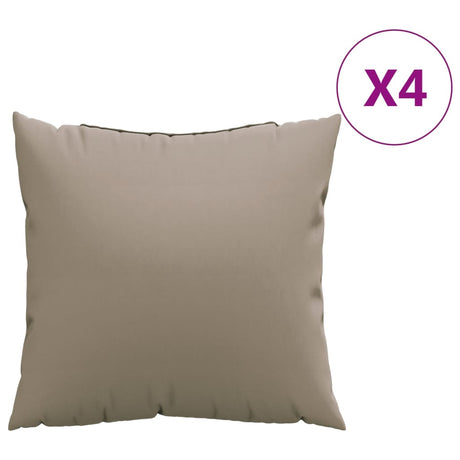 VidaXL Bankkussens 4 st 50x50 cm stof taupe