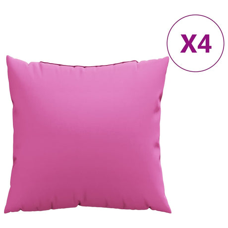 Vidaxl spreidkussens effen 4 pcs roze 60 x 60 cm polyester stof