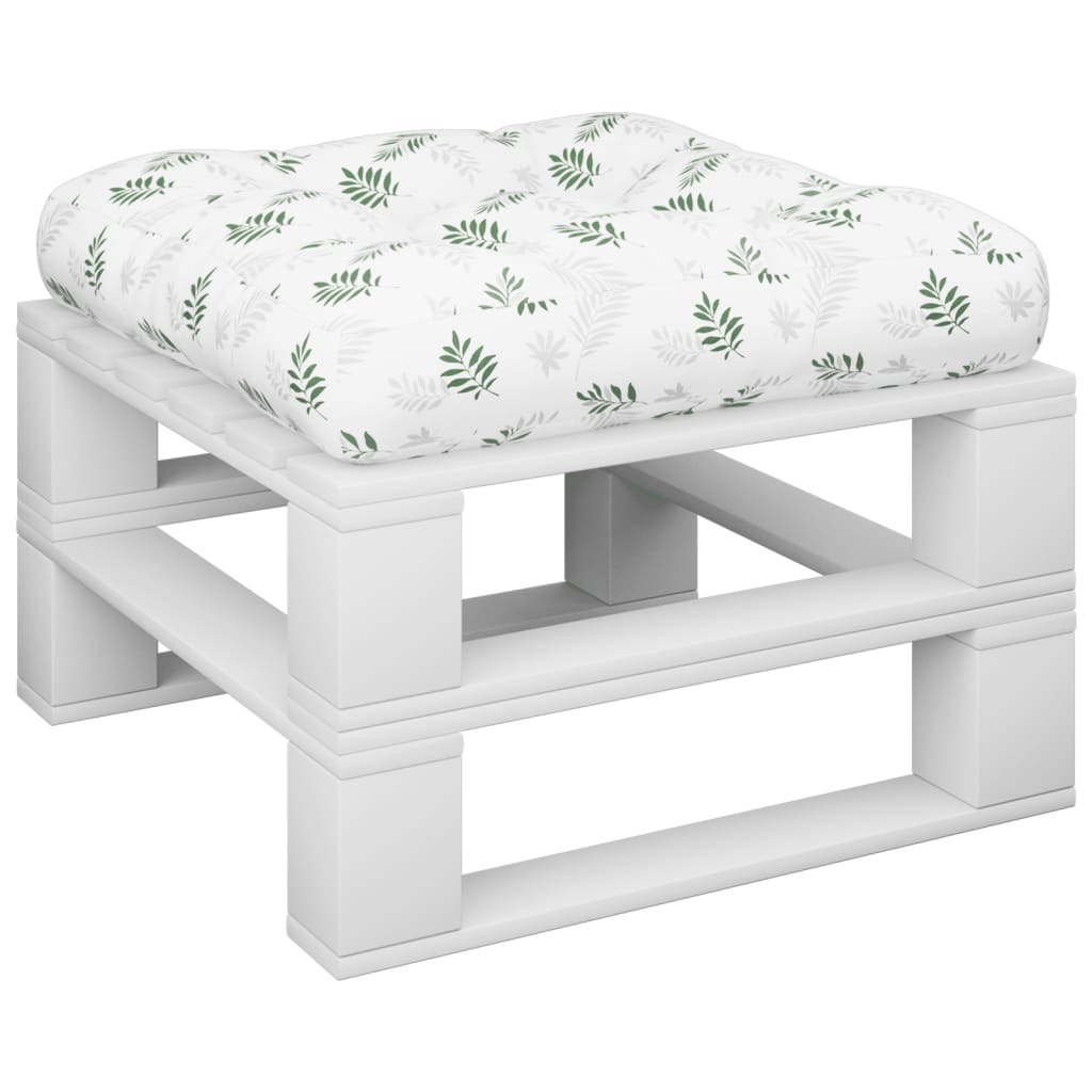 Vidaxl palletkussen bladpatroon 60x60x12 cm stof