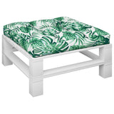 Vidaxl palletkussen bladpatroon 70x70x12 cm