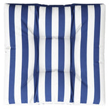 VidaXL Palletkussen gestreept 80x80x12 cm stof blauw en wit