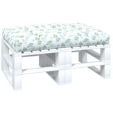 Vidaxl palletkussen bladpatroon 120x80x12 cm stof