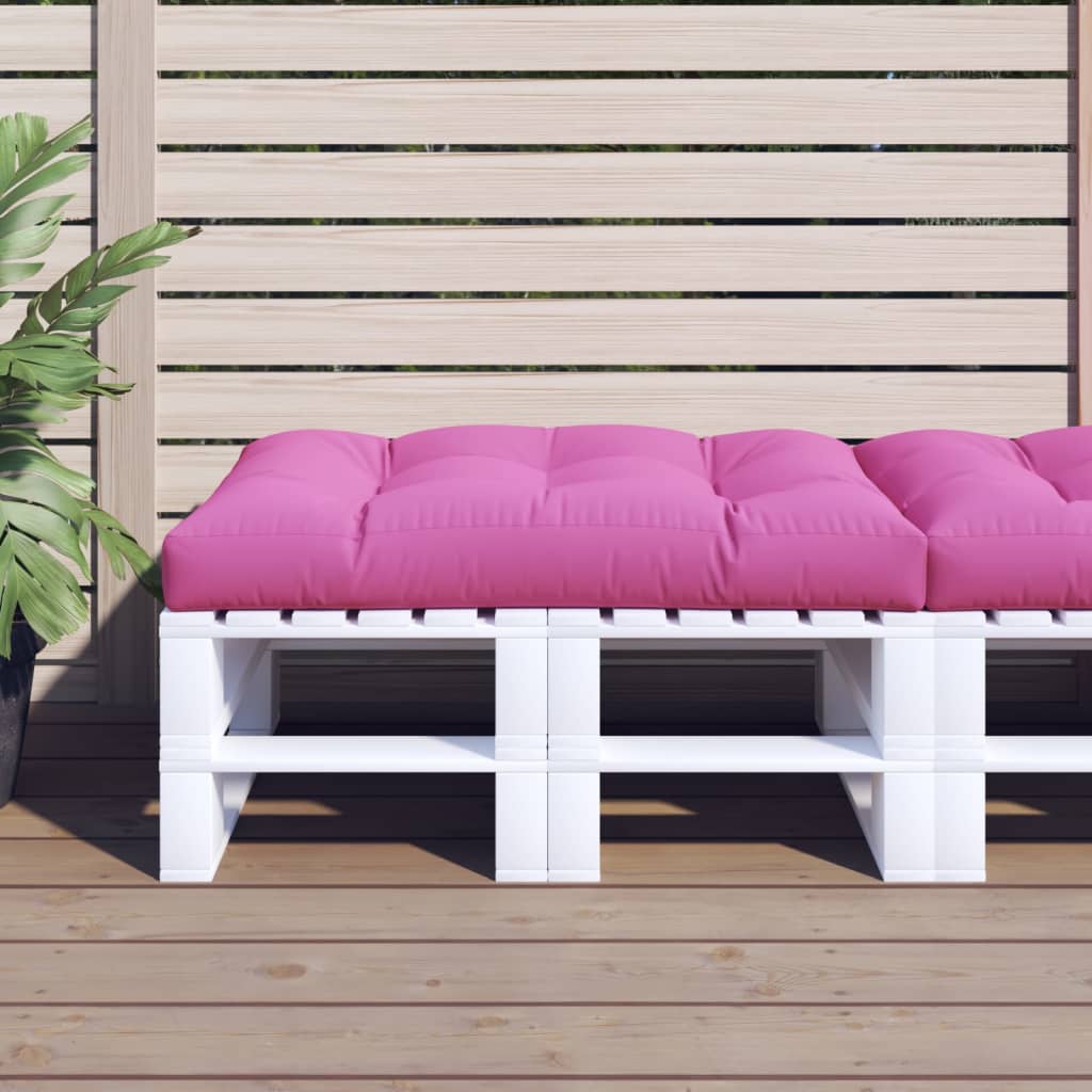 Vidaxl palletkussen 120x80x12 cm stof roze