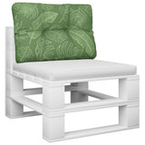 VidaXL Palletkussen 60x40x12 cm stof bladpatroon