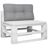 Vidaxl palletkussen 80x40x12 cm stof grijs