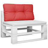 Vidaxl palletkussen 80x40x12 cm stof rood