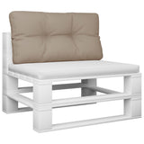 Vidaxl palletkussen 80x40x12 cm stof taupe