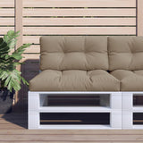Vidaxl palletkussens 2 st stof taupe