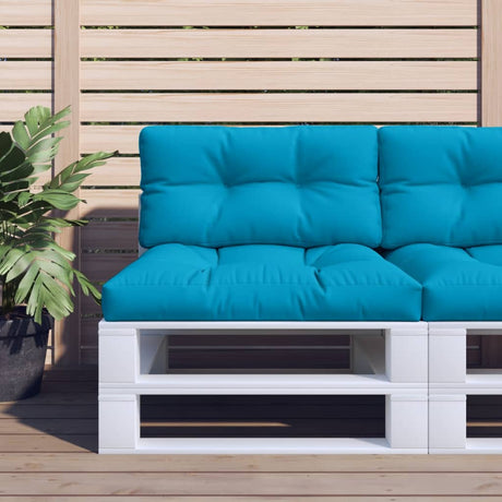 Vidaxl palletkussens 2 st stof lichtblauw