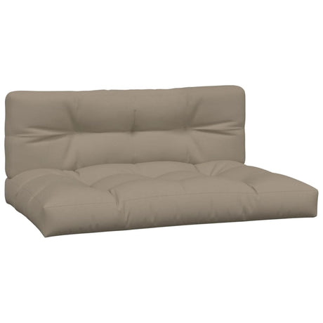Vidaxl palletkussens 2 st stof taupe