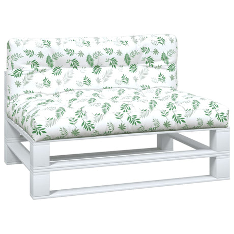 Vidaxl palletkussens 2 st stof bladpatroon